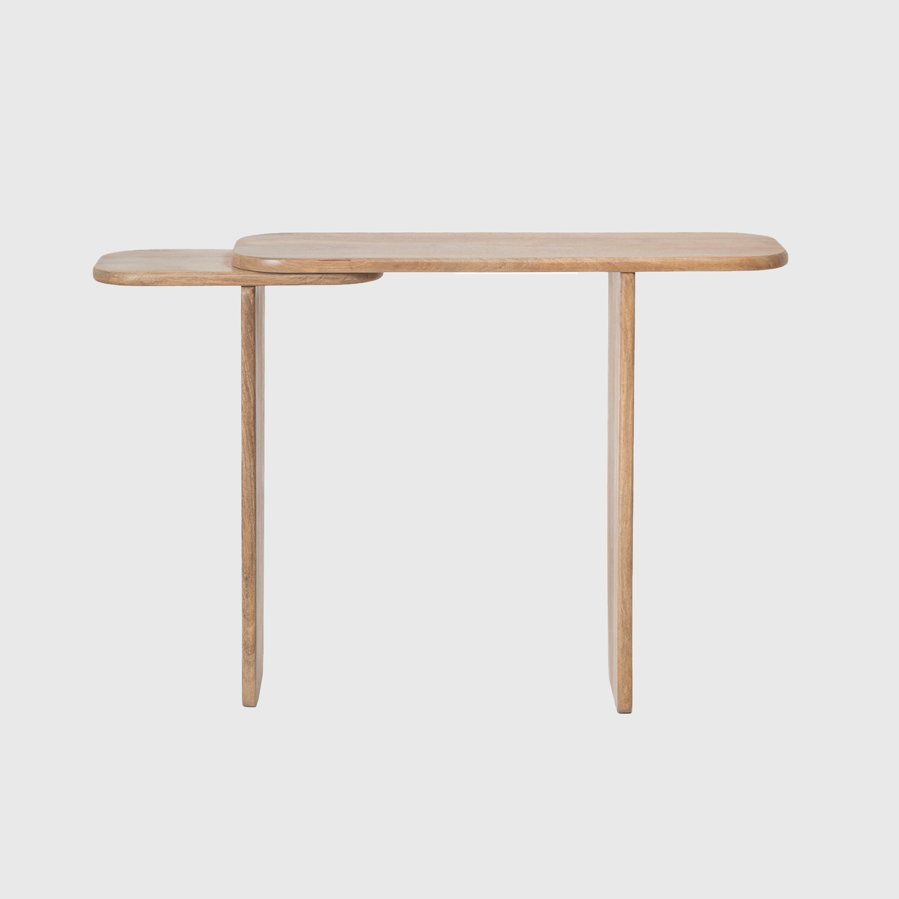 Dual-Tier Solid Wood Console Table