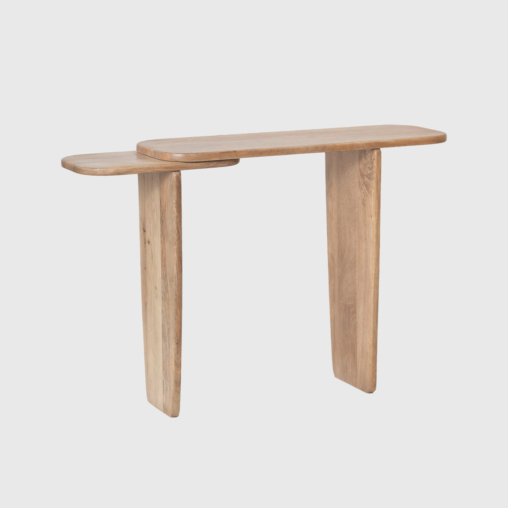 Dual-Tier Solid Wood Console Table