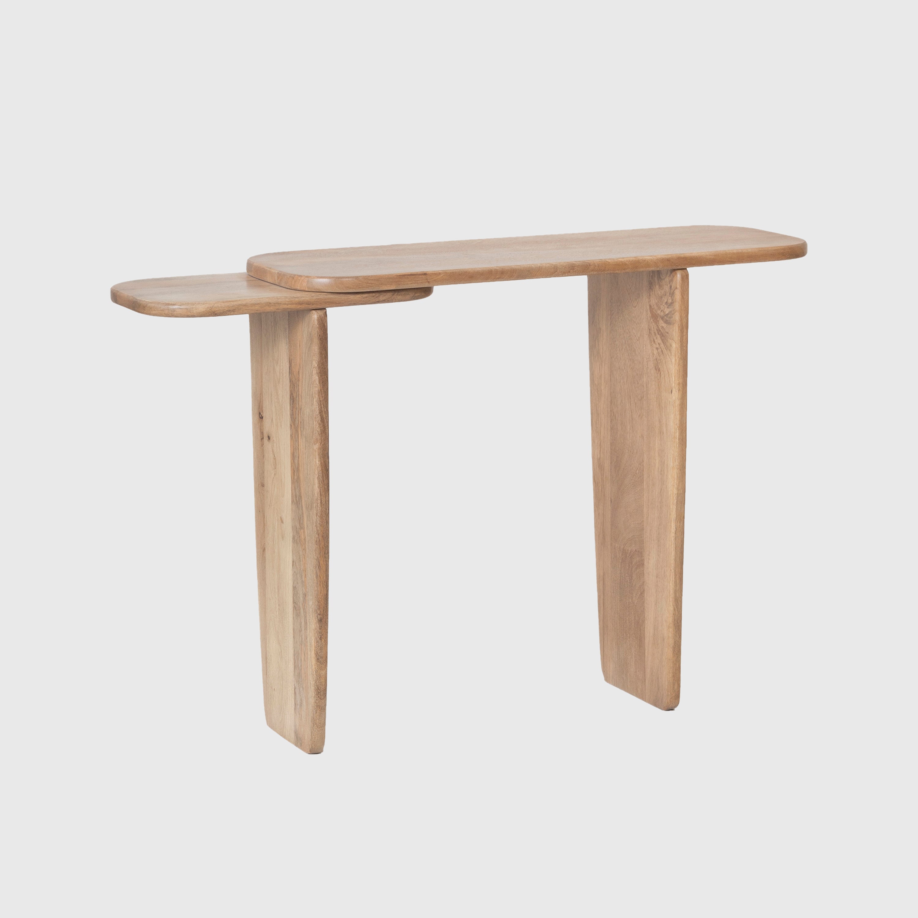 Dual-Tier Solid Wood Console Table