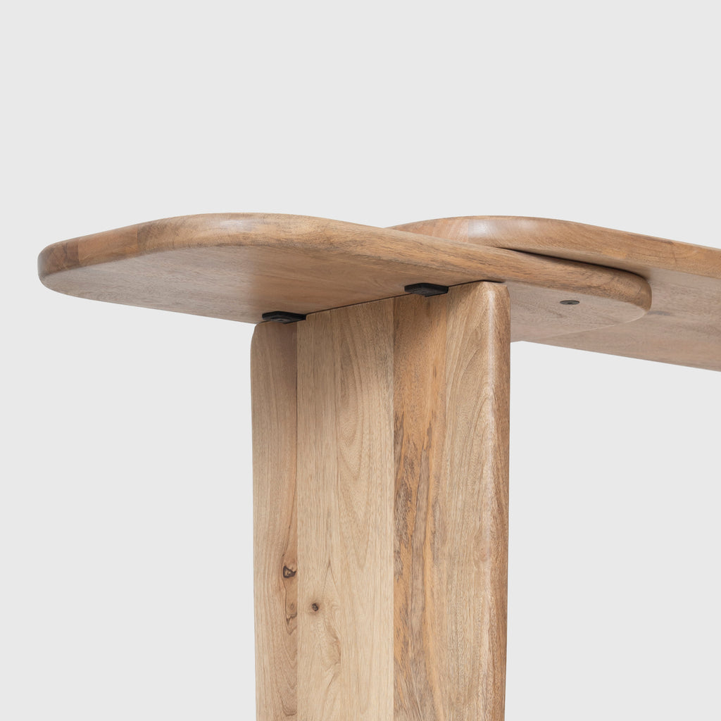 Dual-Tier Solid Wood Console Table