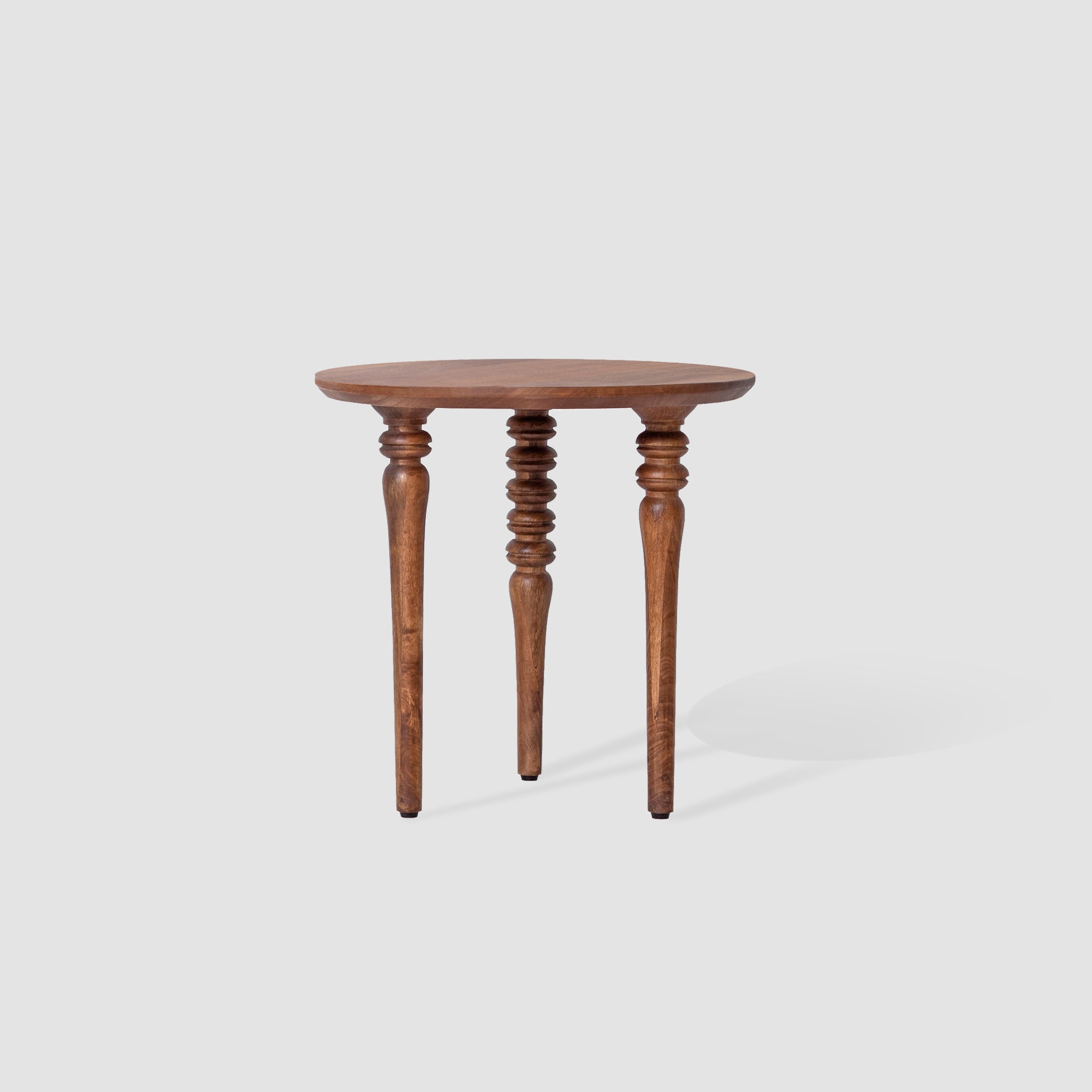 Elegant Wooden Side Table with Carved Legs
