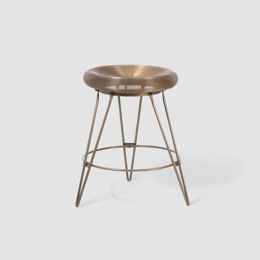 Handcrafted Metal Stool for Indoor and Outdoor