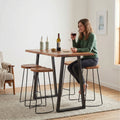 Industrial Solid Wood Bar Table
