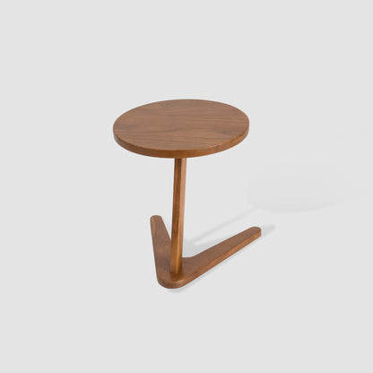 Wooden Side Table with Round Top