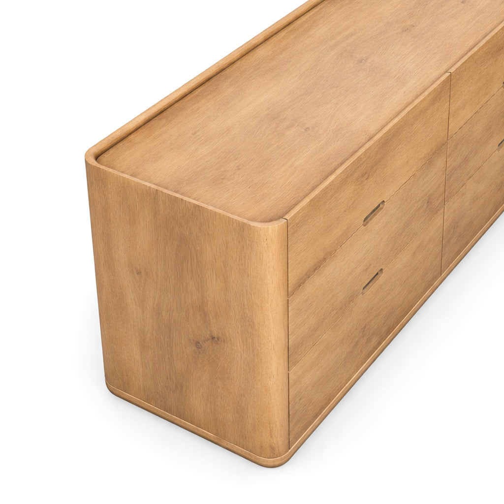 Solid Wood Drawer Chest – Natural, Walnut Mango Wood Finish – Itauti