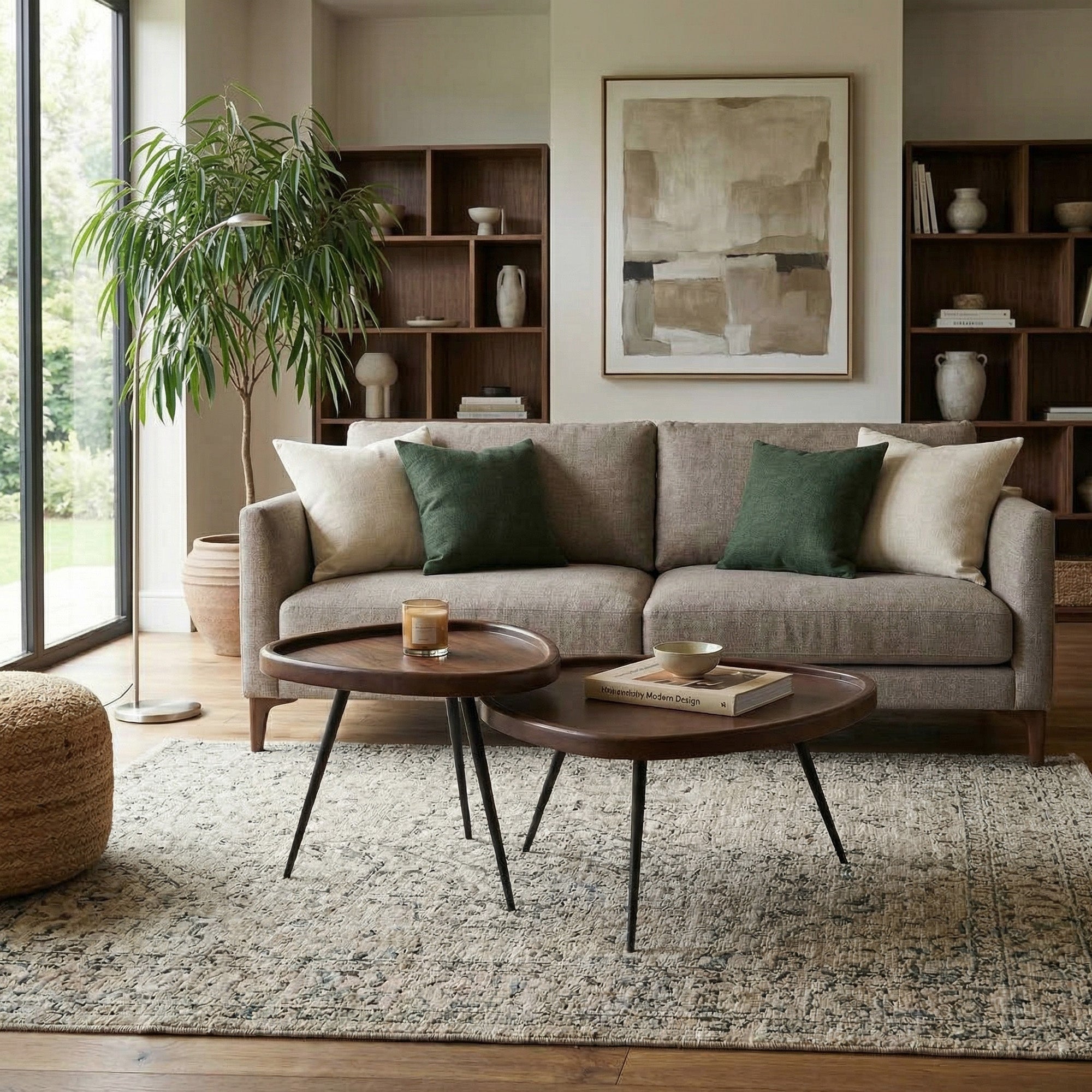 Modern Nesting Coffee Table Set of 2