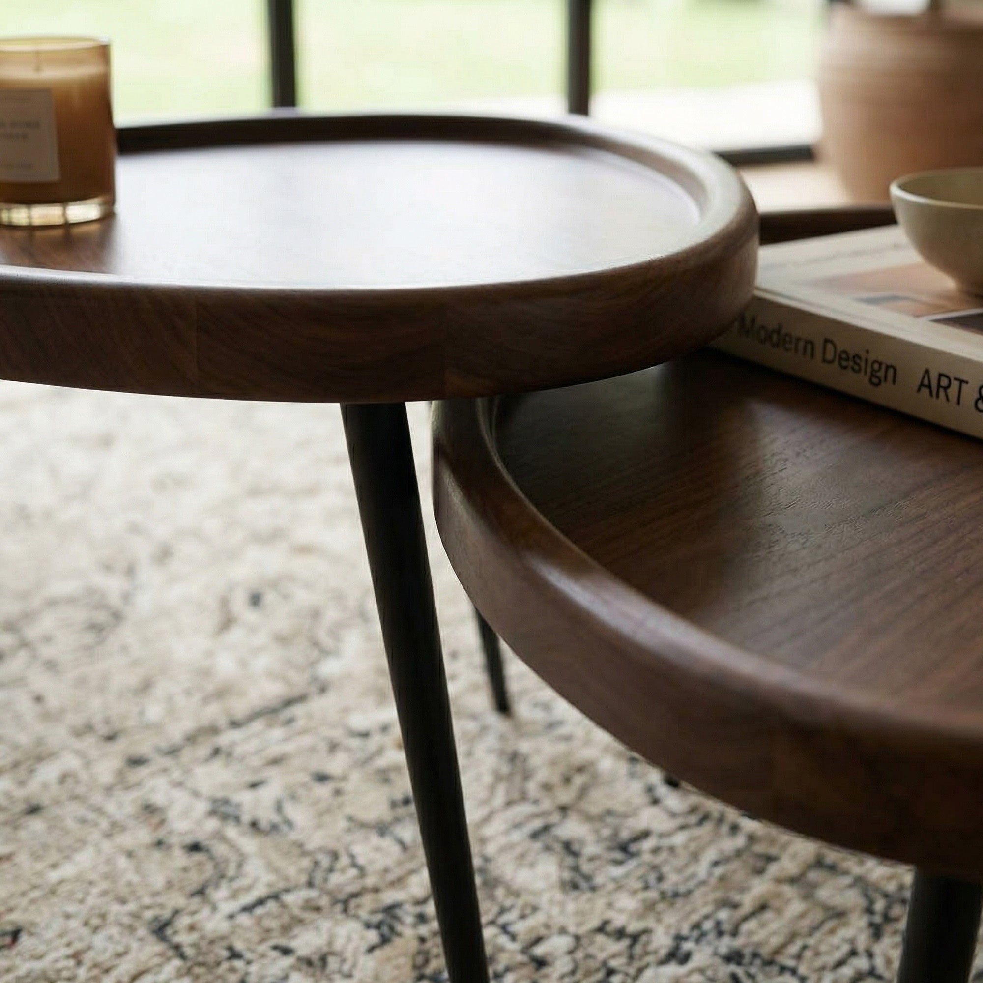 Modern Nesting Coffee Table Set of 2