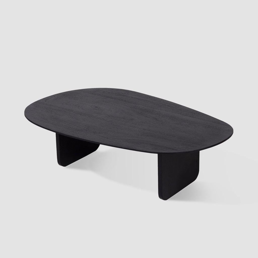 Organic Shape Solid Wood Black