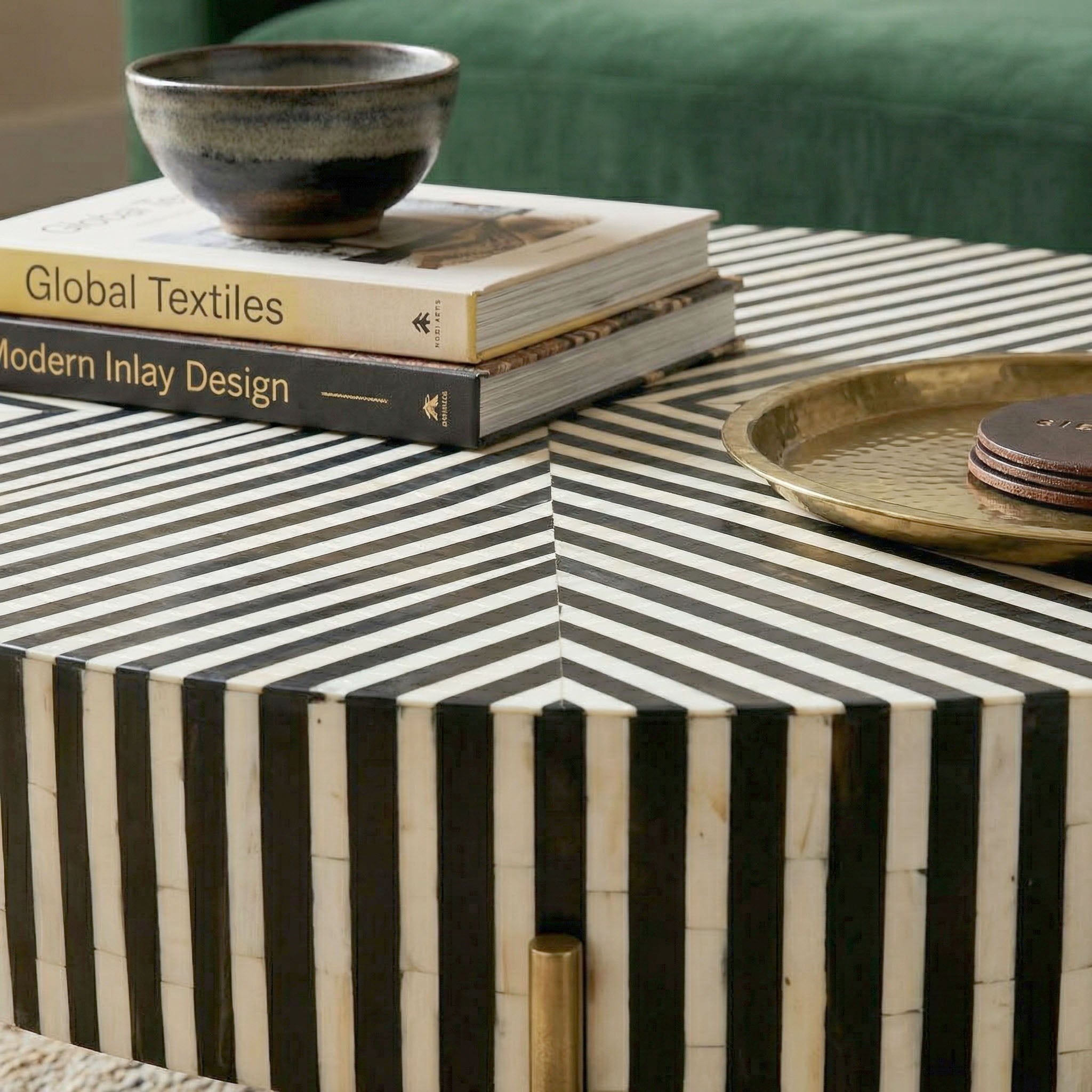 Bone Inlay Coffee Table