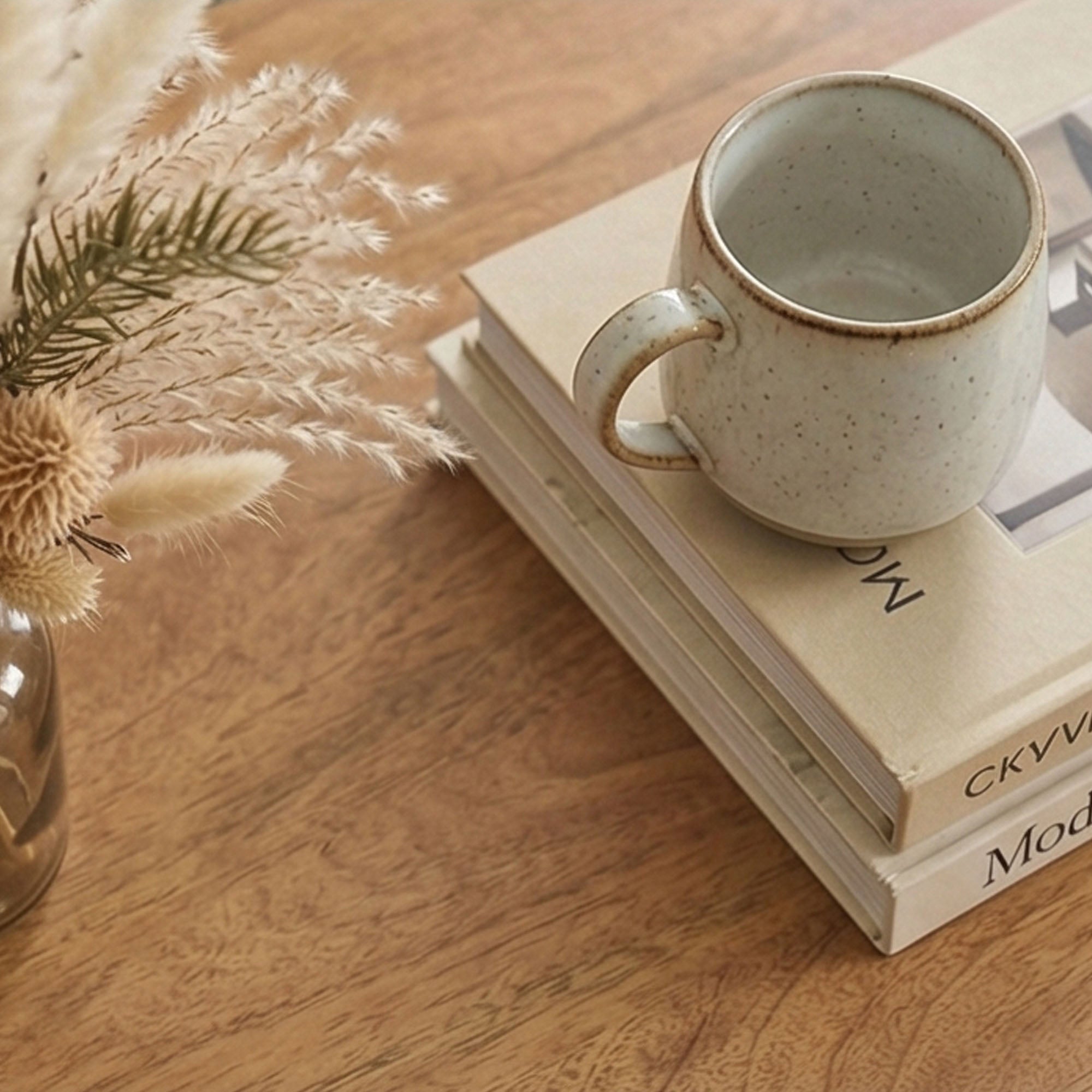 Mid-Century Modern Wood Coffee Table with Storage Drawers
