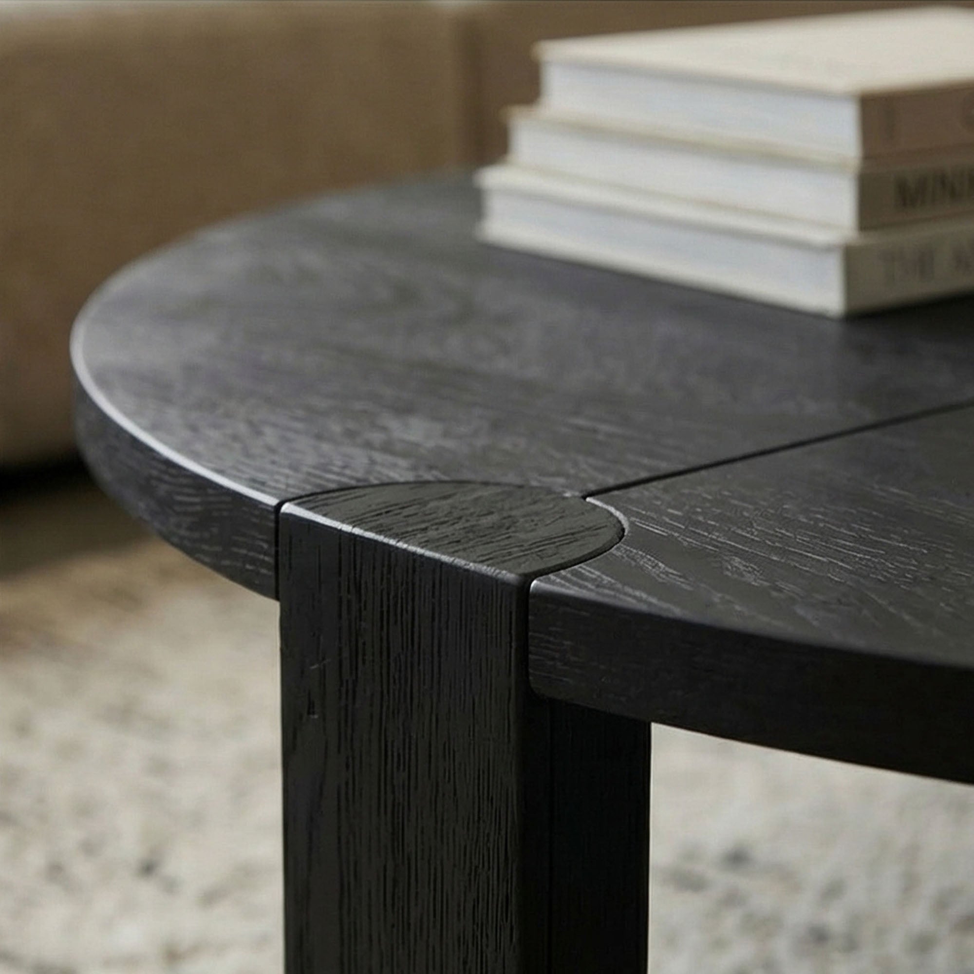 Round Black Coffee Table