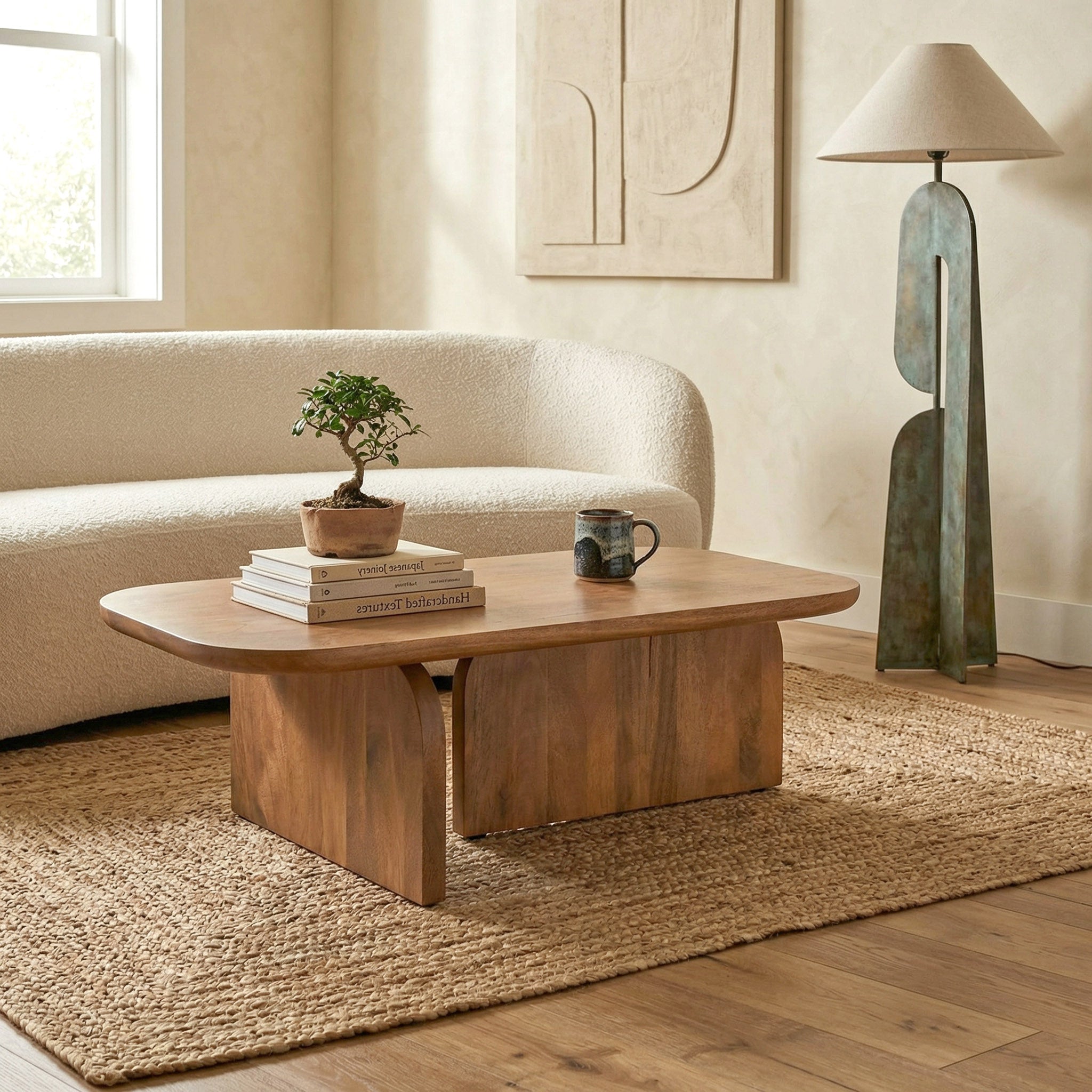Modern Mango Wood Coffee Table Set