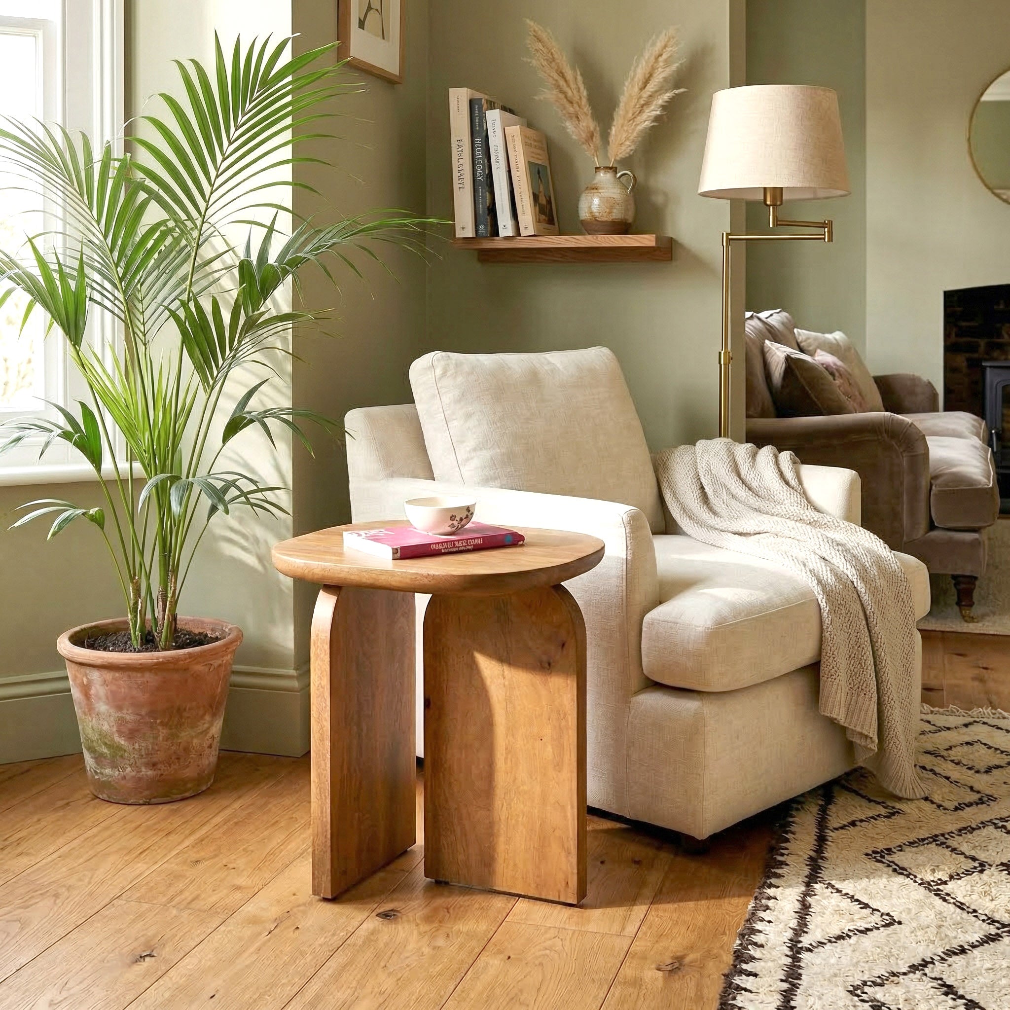 Modern Mango Wood Coffee Table Set