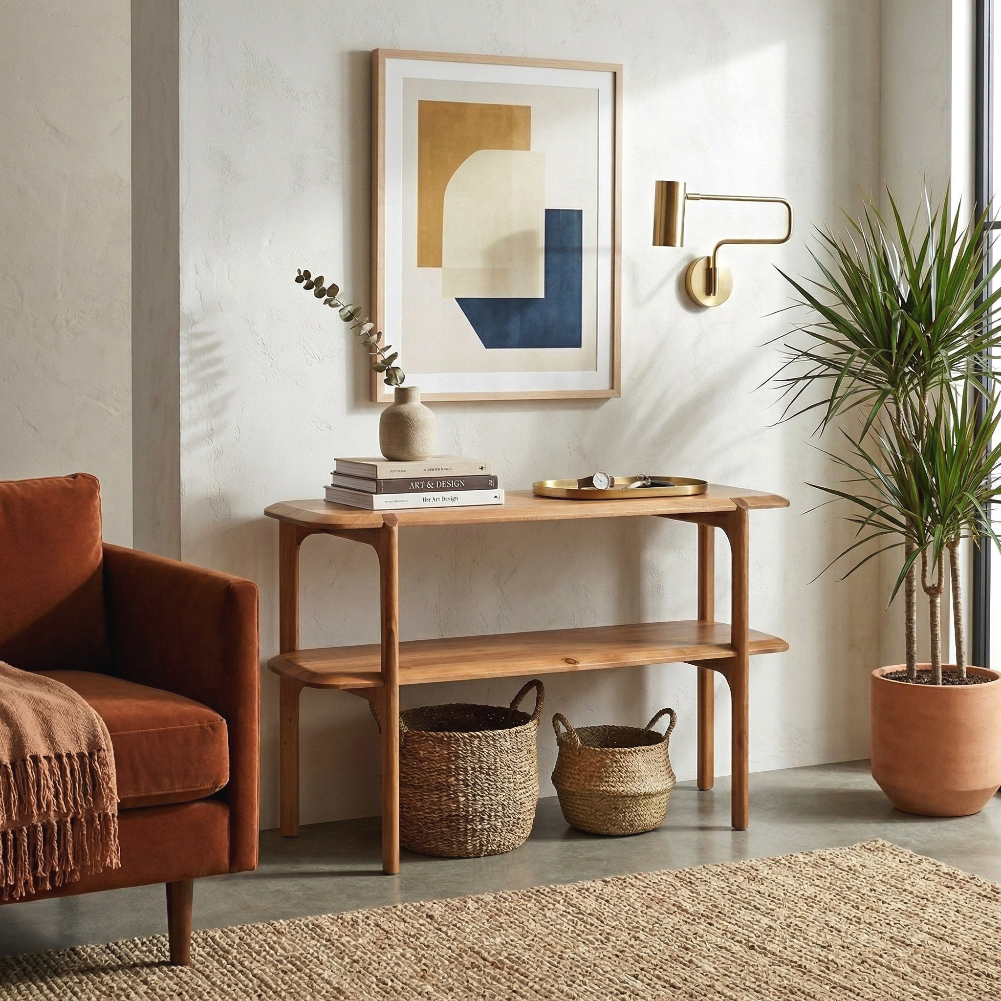 Acacia Wood Console Table