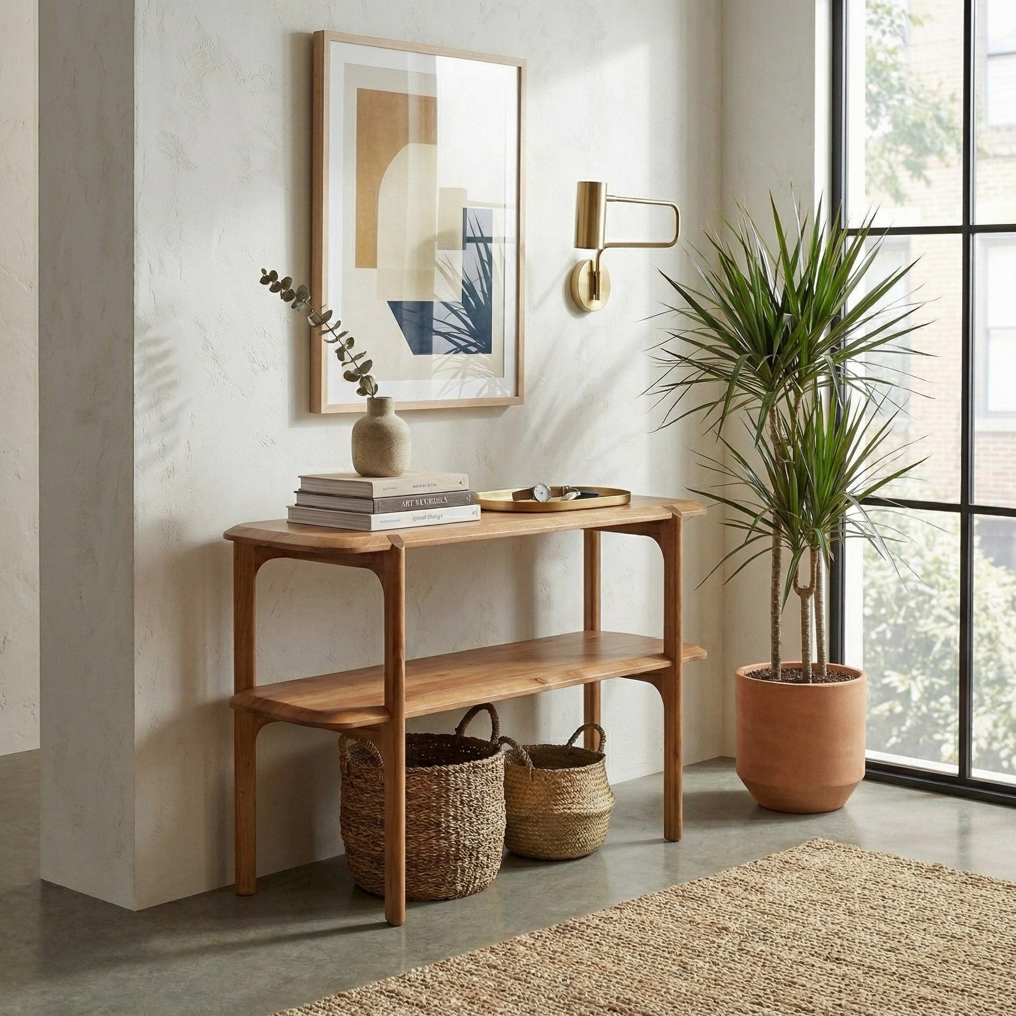 Acacia Wood Console Table