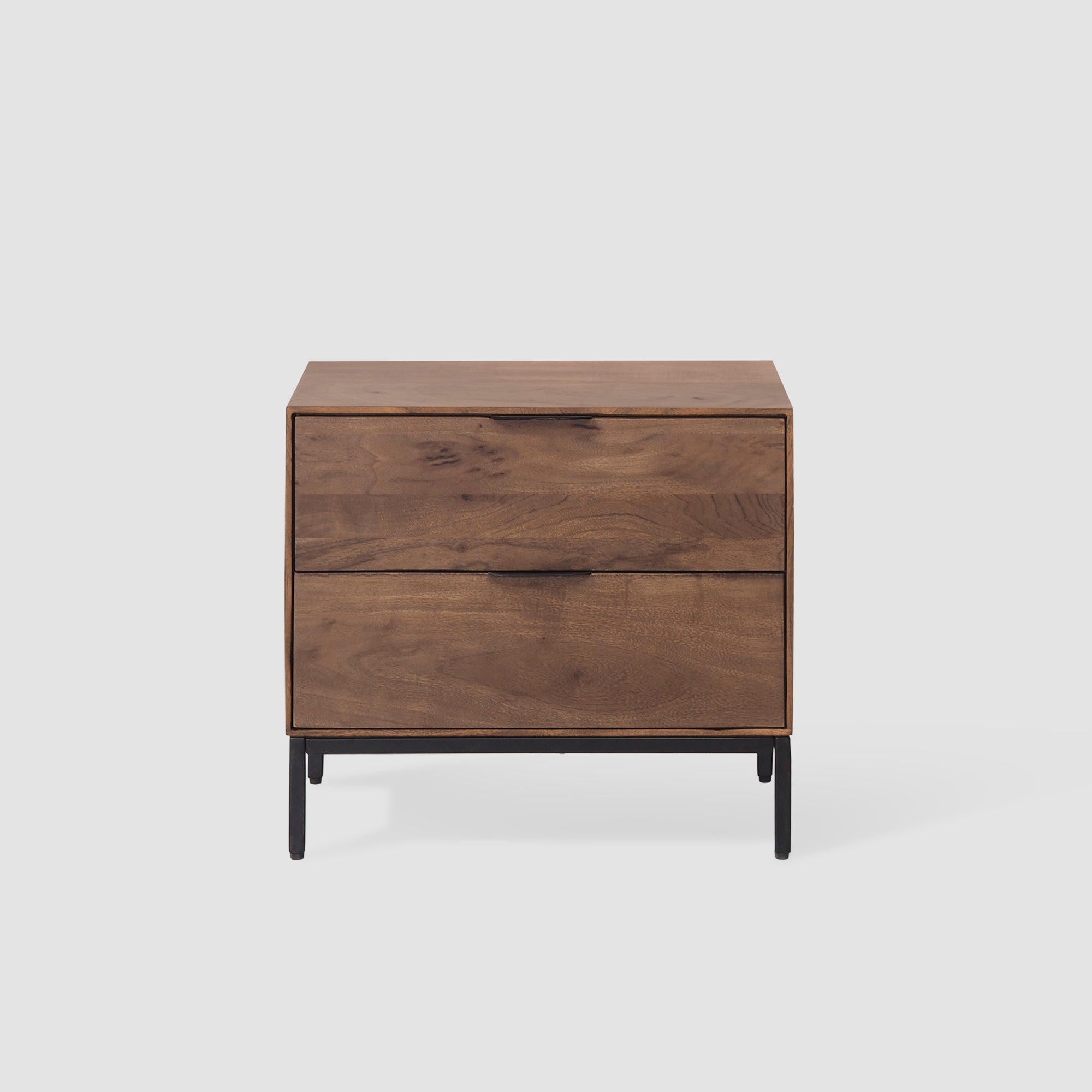 Modern Walnut Wood Bedside Table