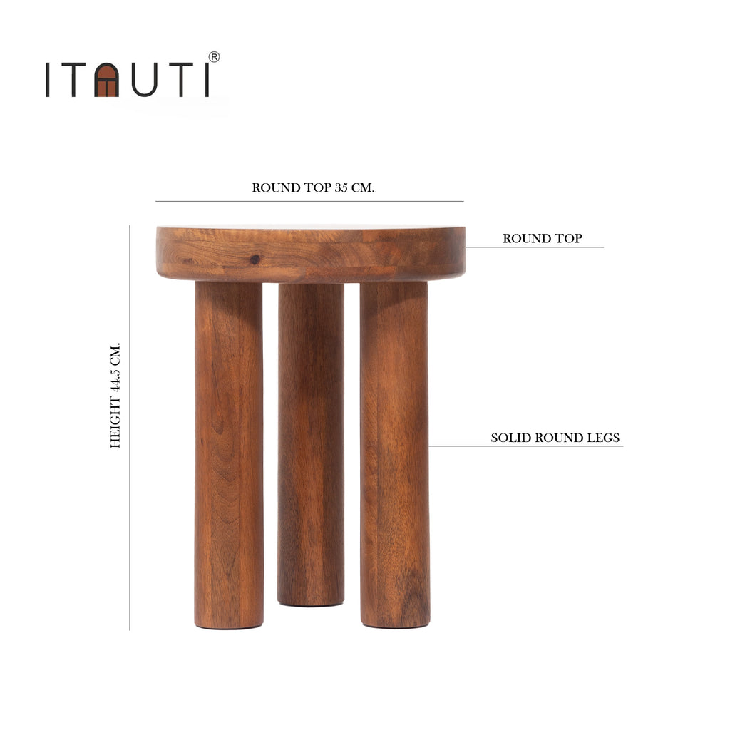 Artisanal Wooden Stool