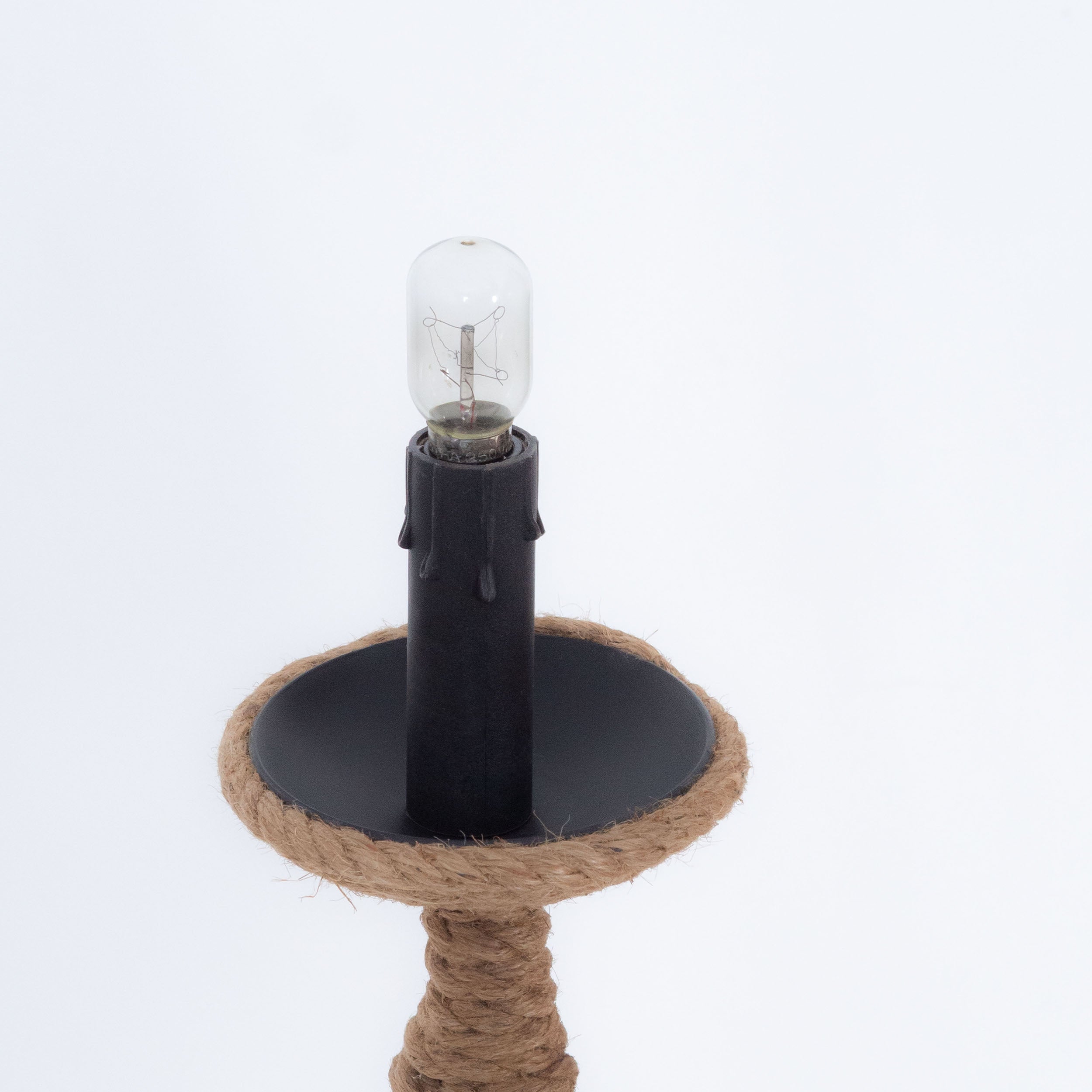 Rope Farmhouse Chandelier, Rustic Rope Ceiling Light