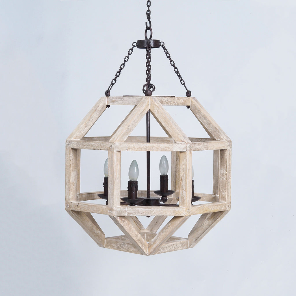 Farmhouse Wood Chandelier, Rustic Wooden Chandelier Light
