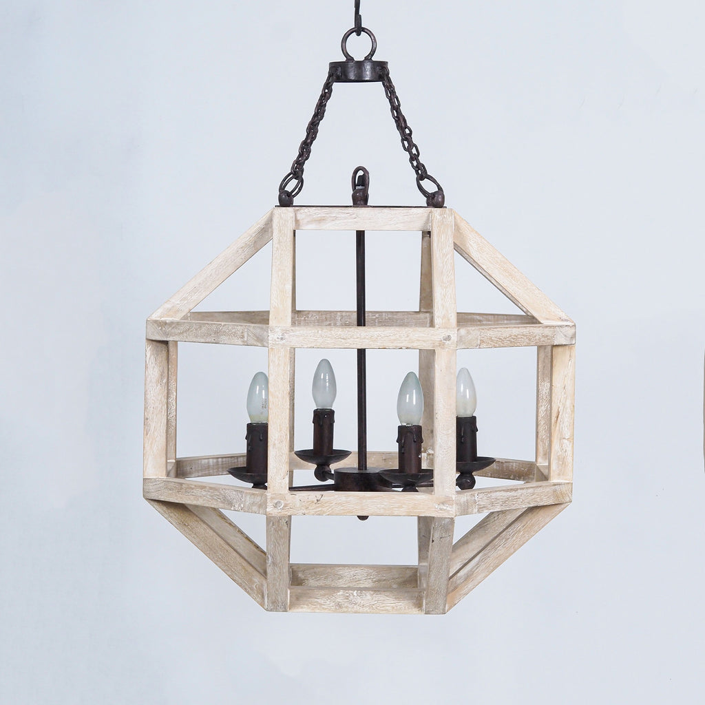 Farmhouse Wood Chandelier, Rustic Wooden Chandelier Light