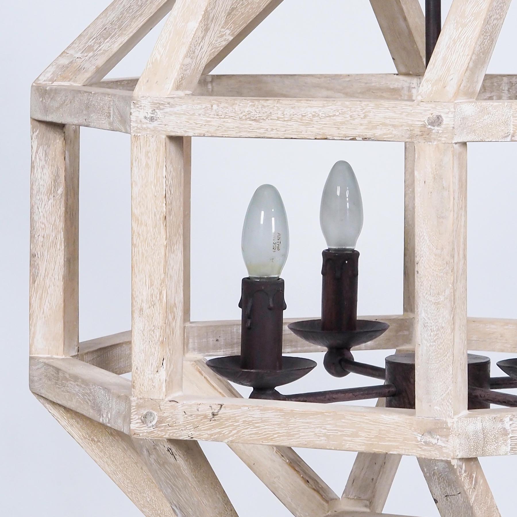 Farmhouse Wood Chandelier, Rustic Wooden Chandelier Light