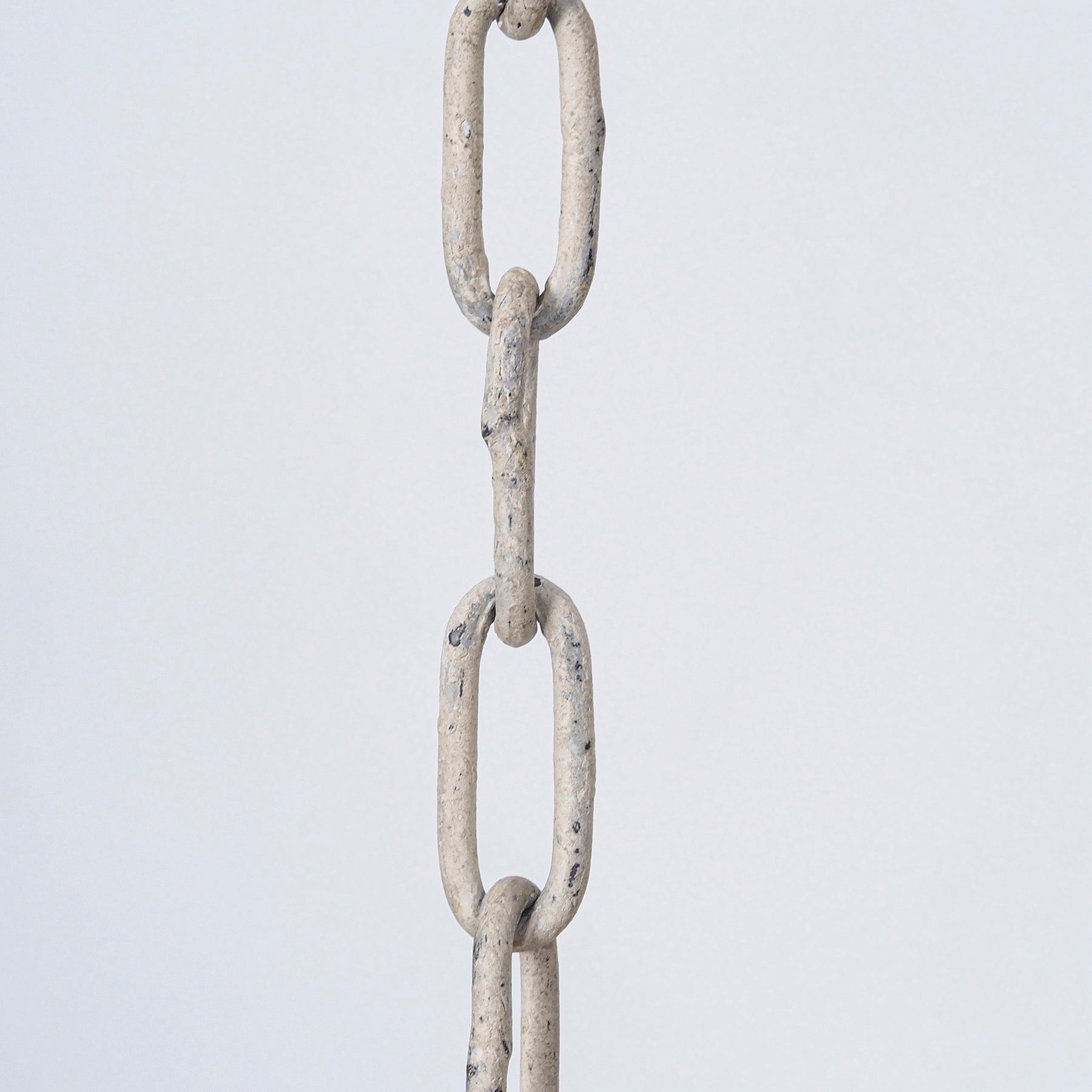 Antique White Boho Ceiling Light, Rustic Two Tier Chandelier