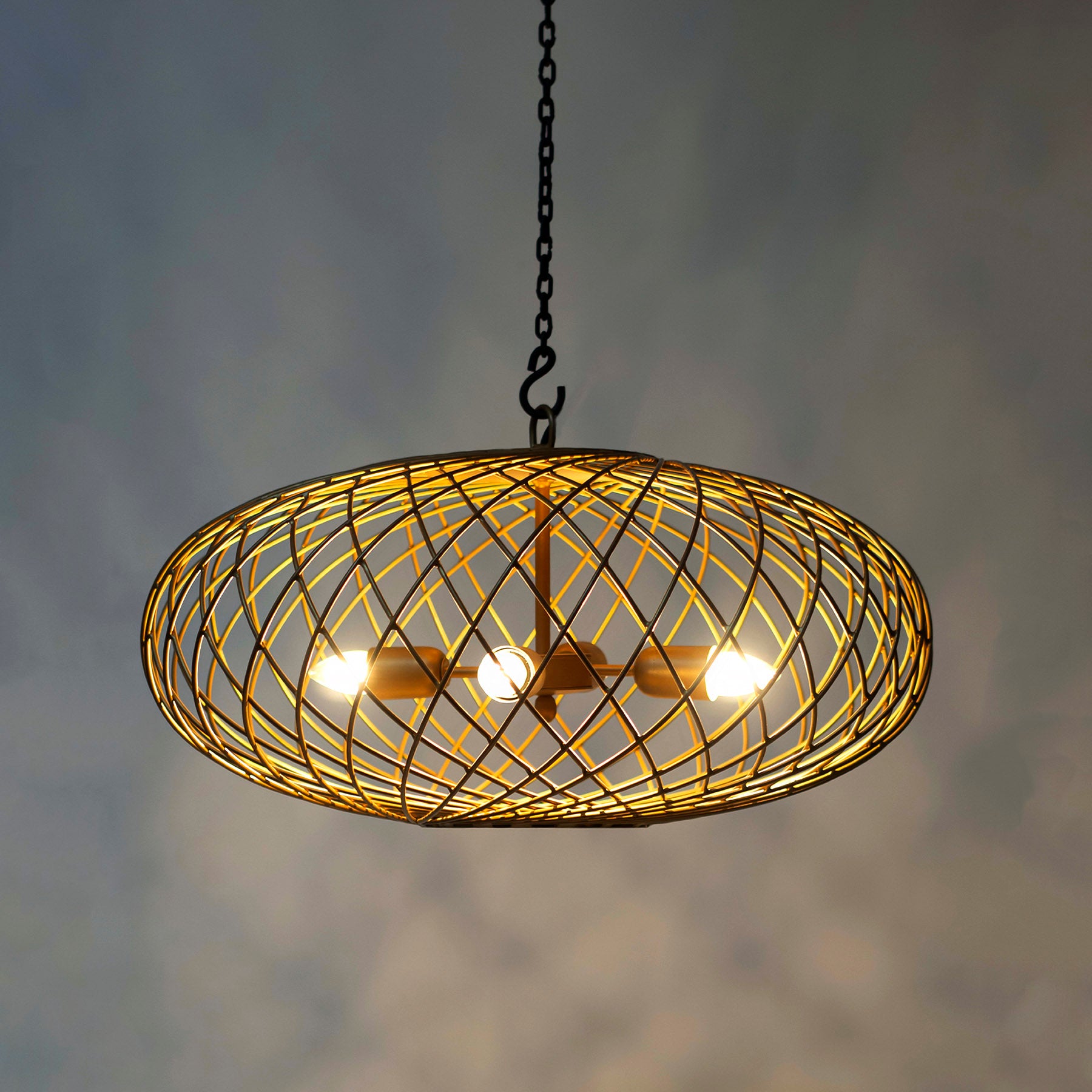 Gold Scorpion Pendant Light, Modern Wire Chandelier