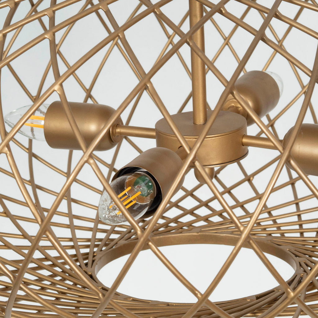 Gold Scorpion Pendant Light, Modern Wire Chandelier