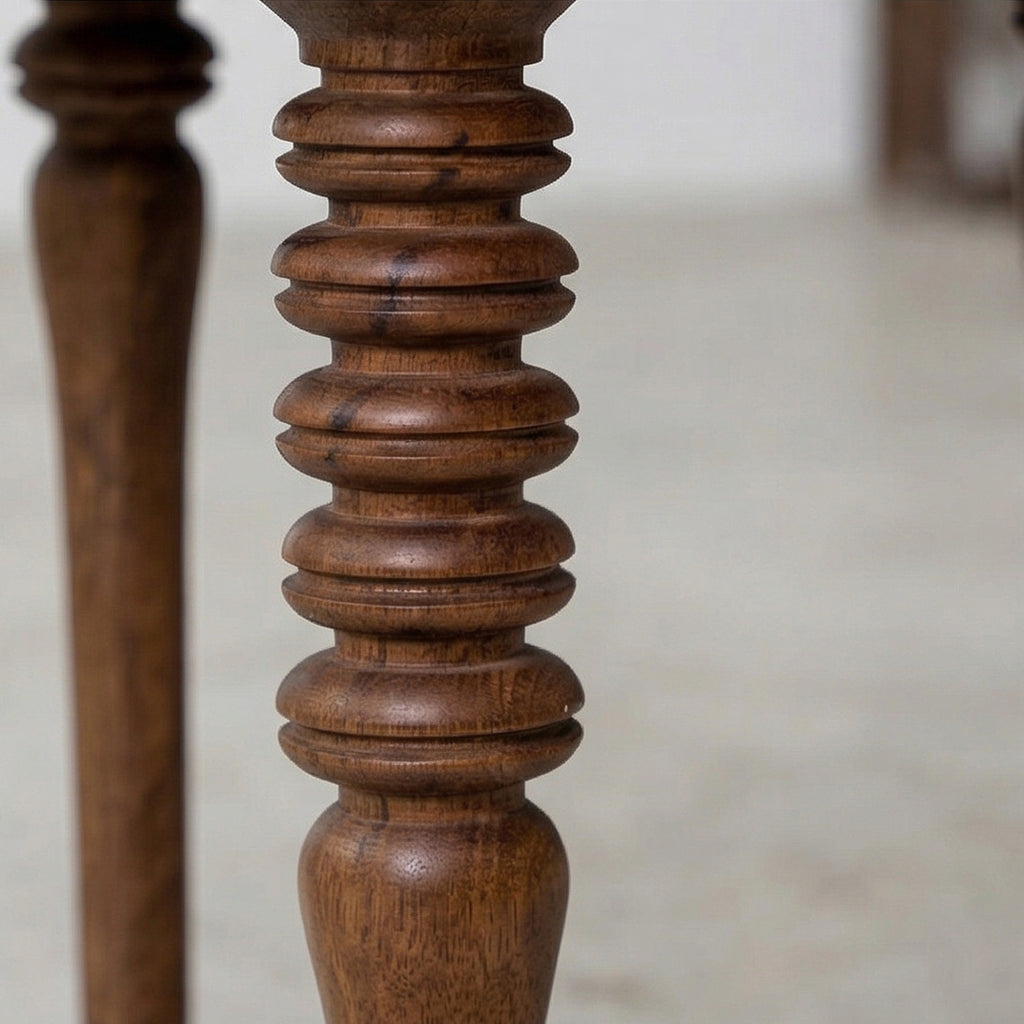 Elegant Wooden Side Table with Carved Legs