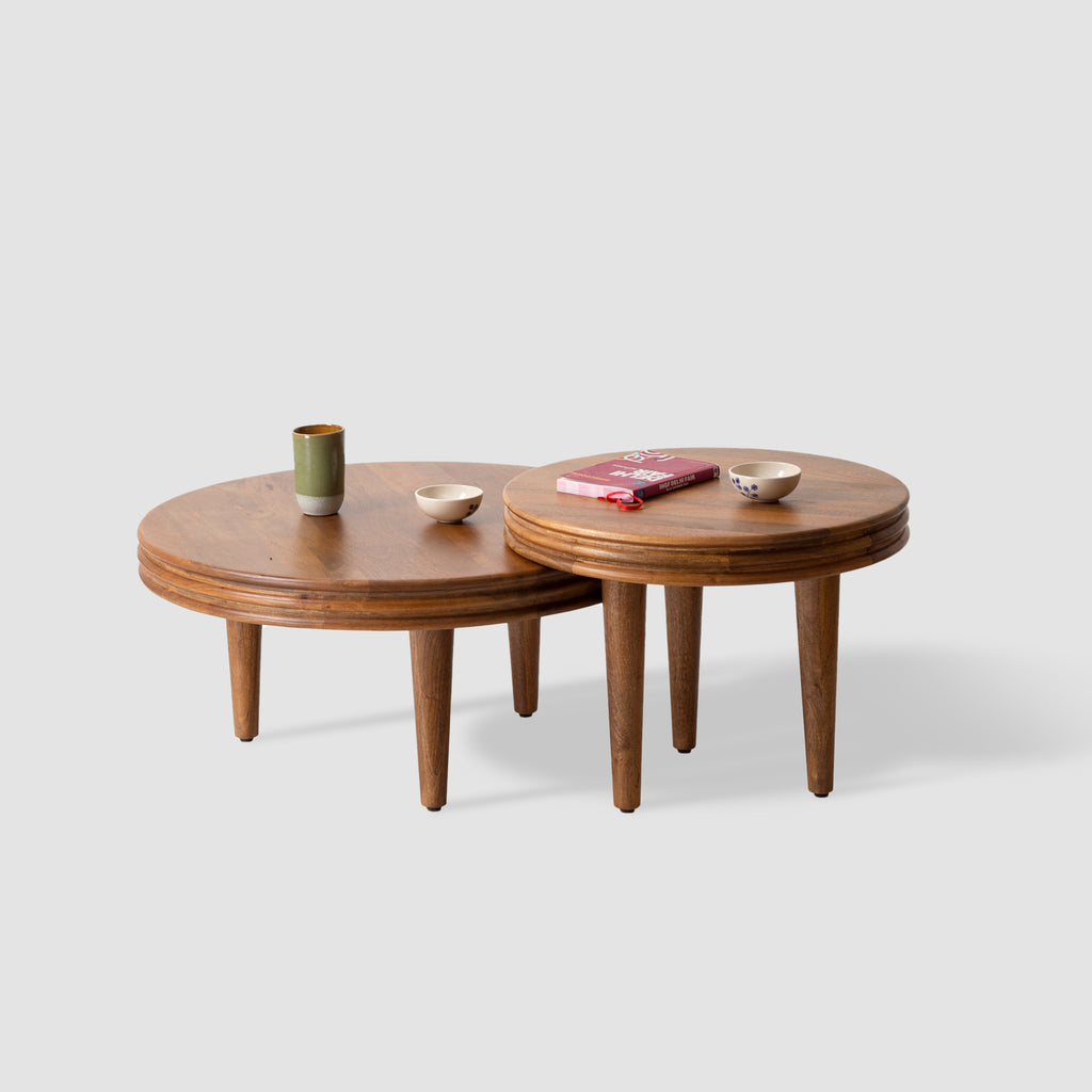 2 Set Of Round Nesting Coffee Tables