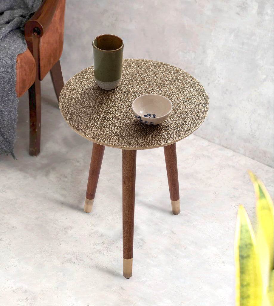 Metal Cladding Side Table