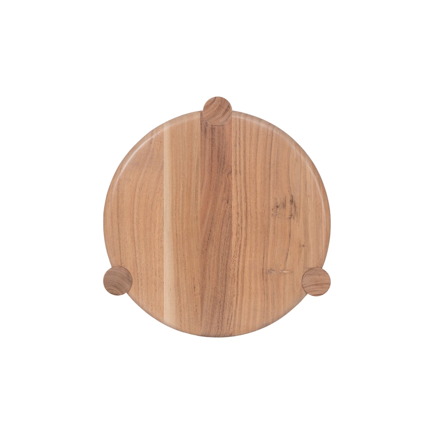 Solid Acacia Wood Round Side Table