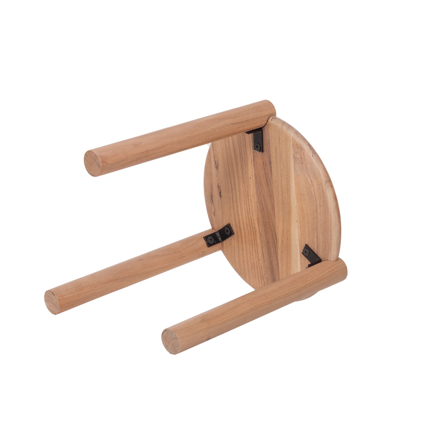 Solid Acacia Wood Round Side Table