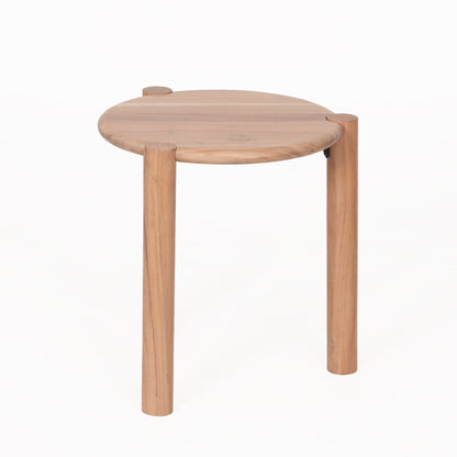Solid Acacia Wood Round Side Table