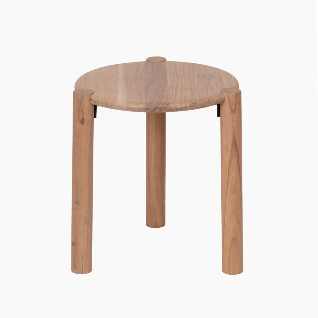 Acacia Wood Round Side Table
