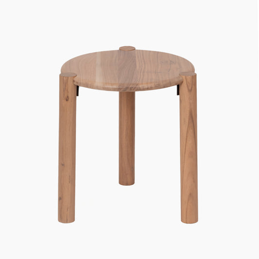 Solid Acacia Wood Round Side Table