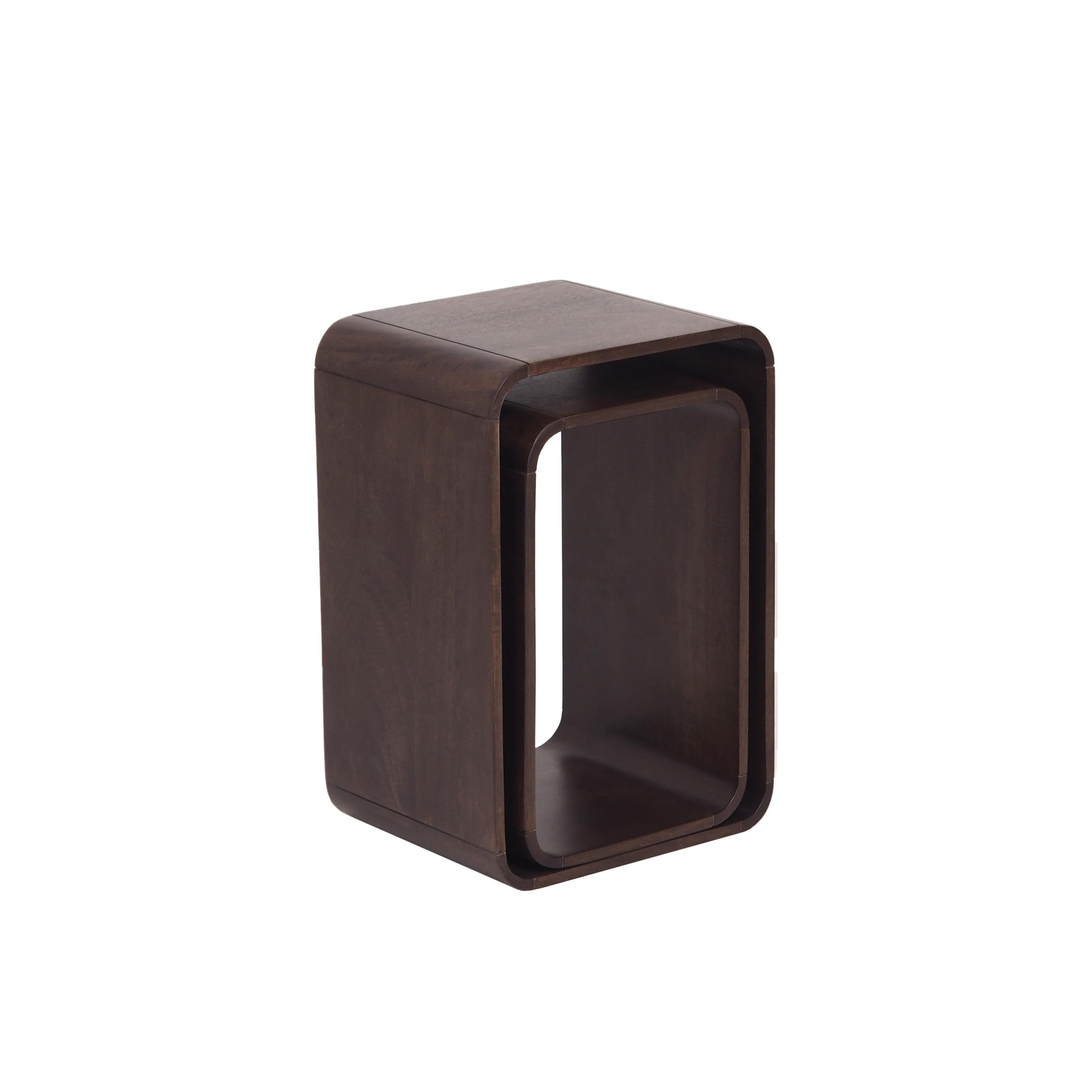 Nested Wooden Side Tables Set of 2