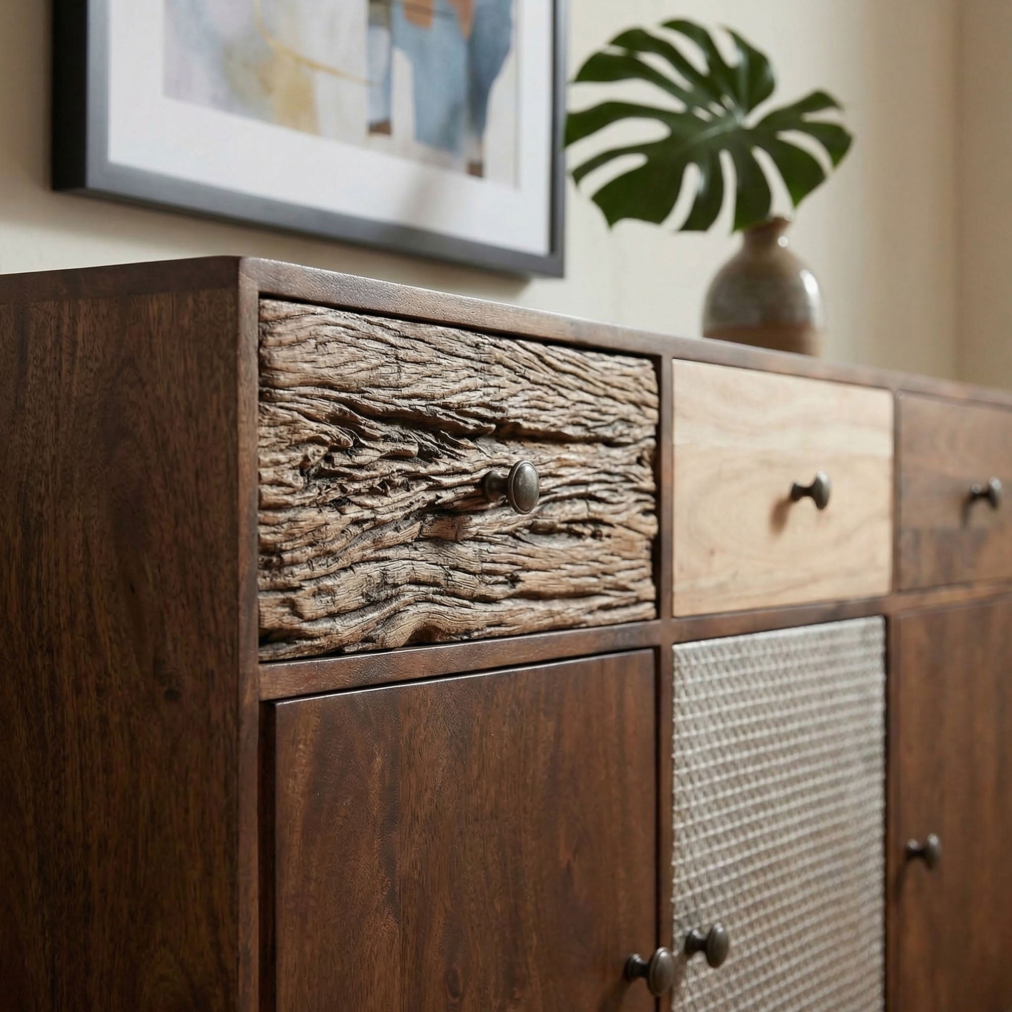 Mango Wood Sideboard Cabinet
