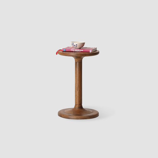 Solid Mango Wood Pedestal Table