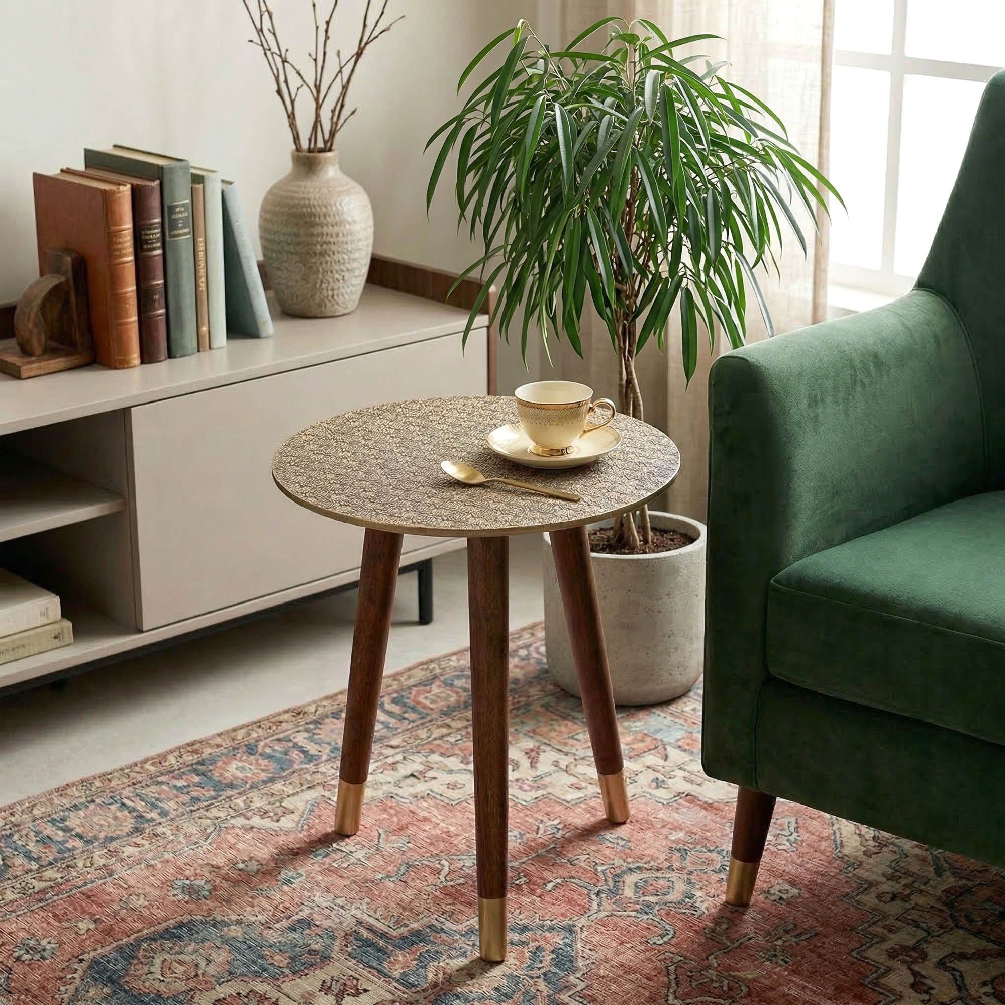 Metal Cladding Side Table