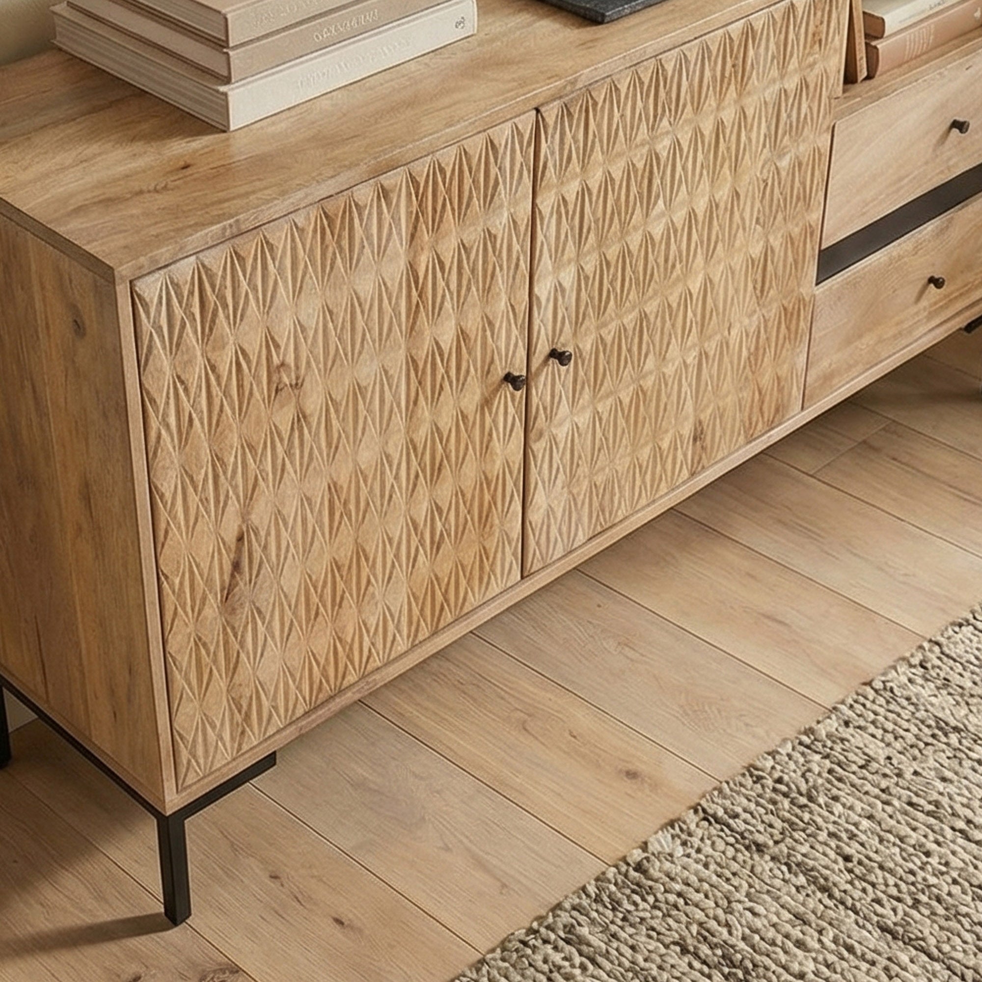 Handcrafted Mango Wood Sideboard