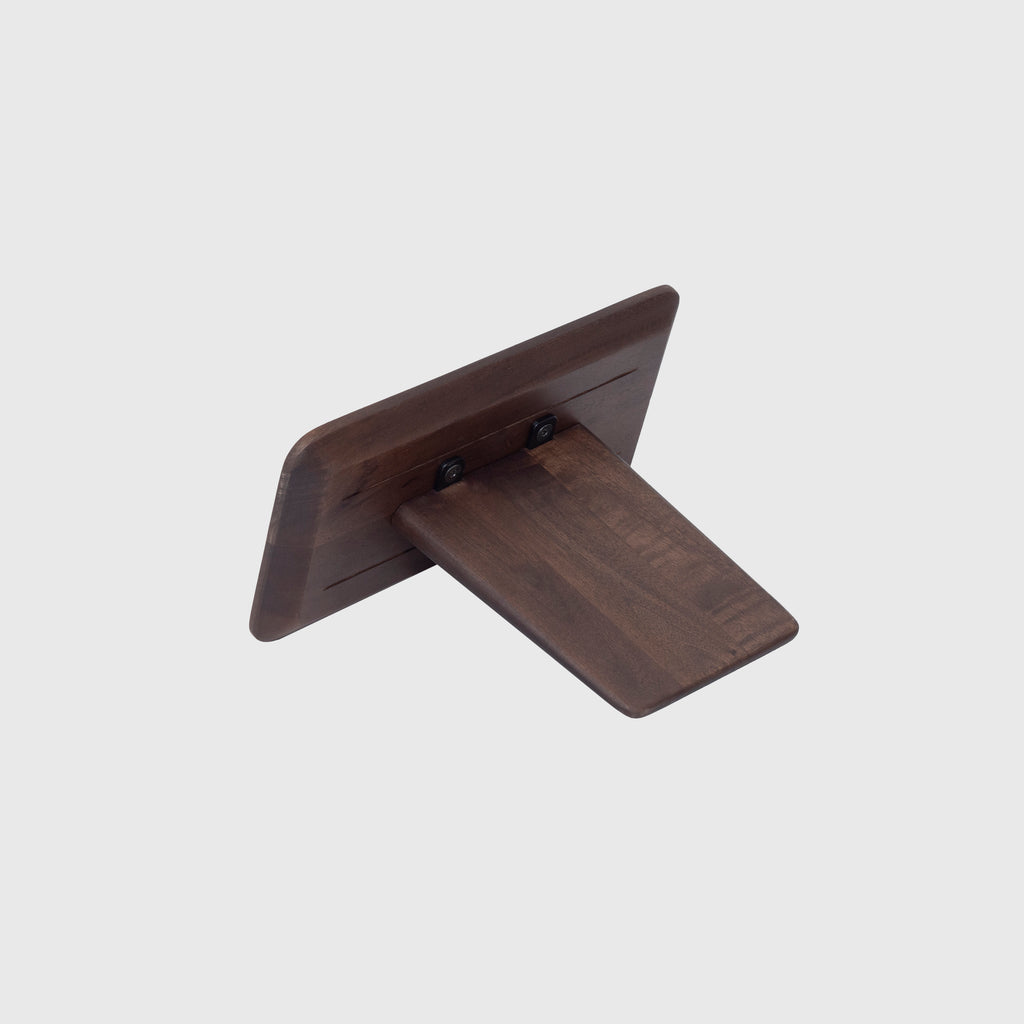 Dark Wood Sofa Arm Table | Space Saving Side Table