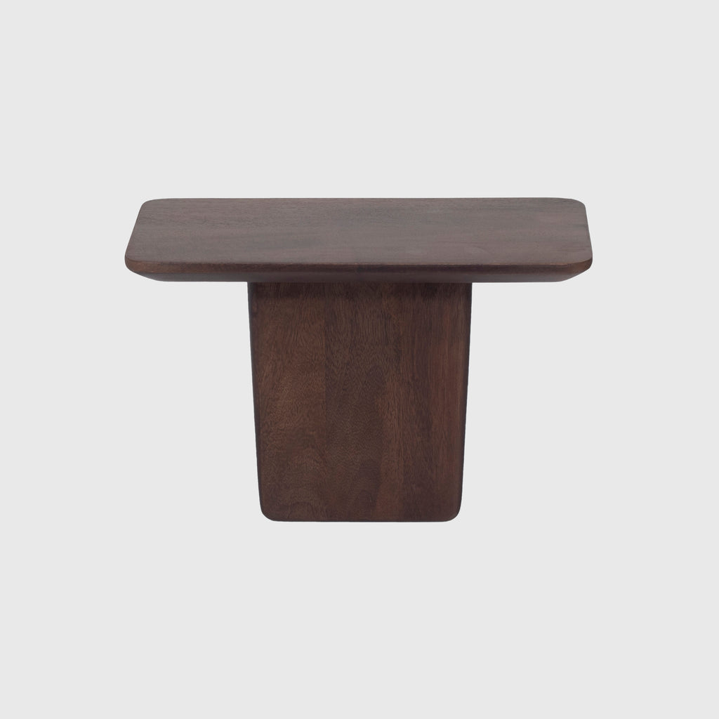 Dark Wood Sofa Arm Table | Space Saving Side Table