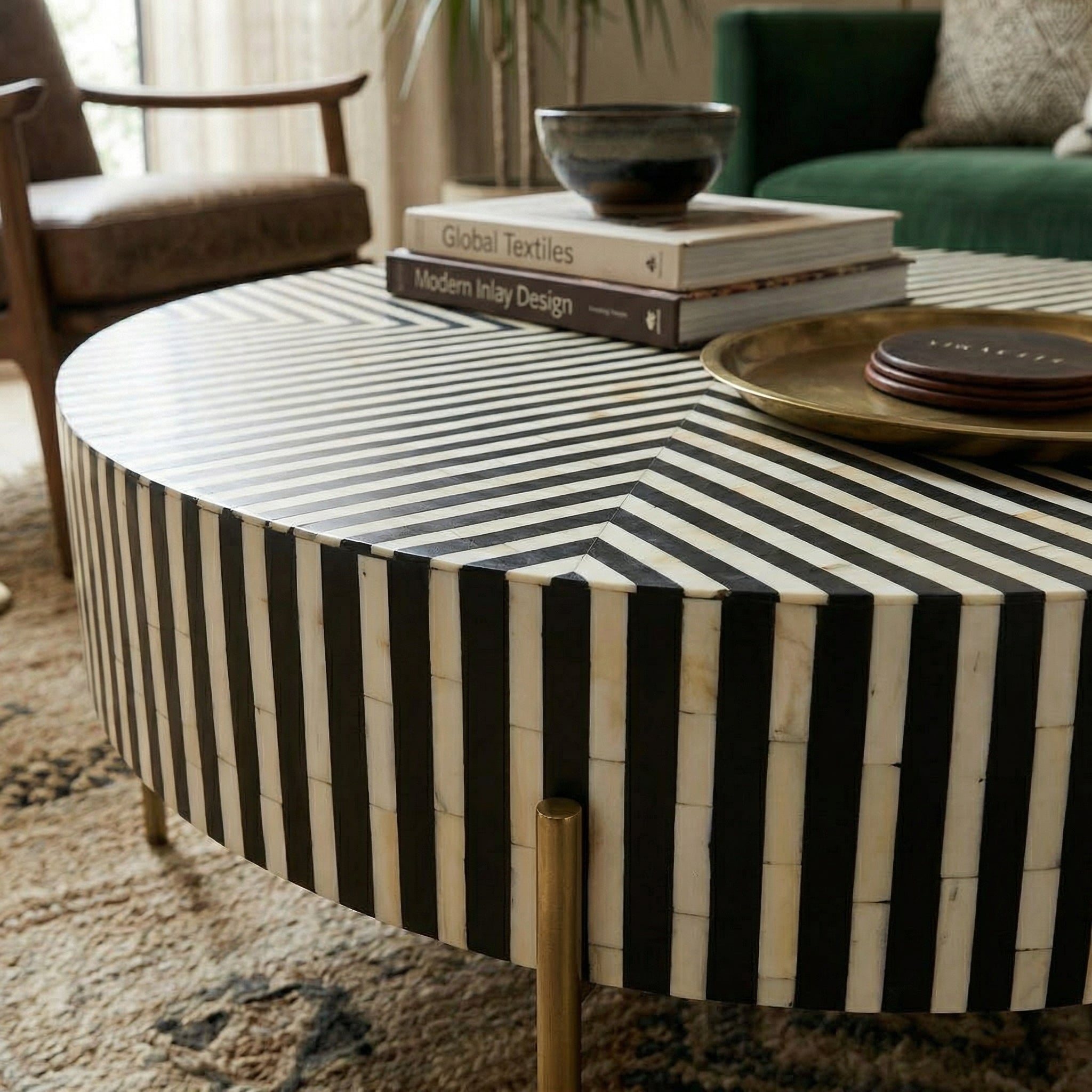 Bone Inlay Coffee Table