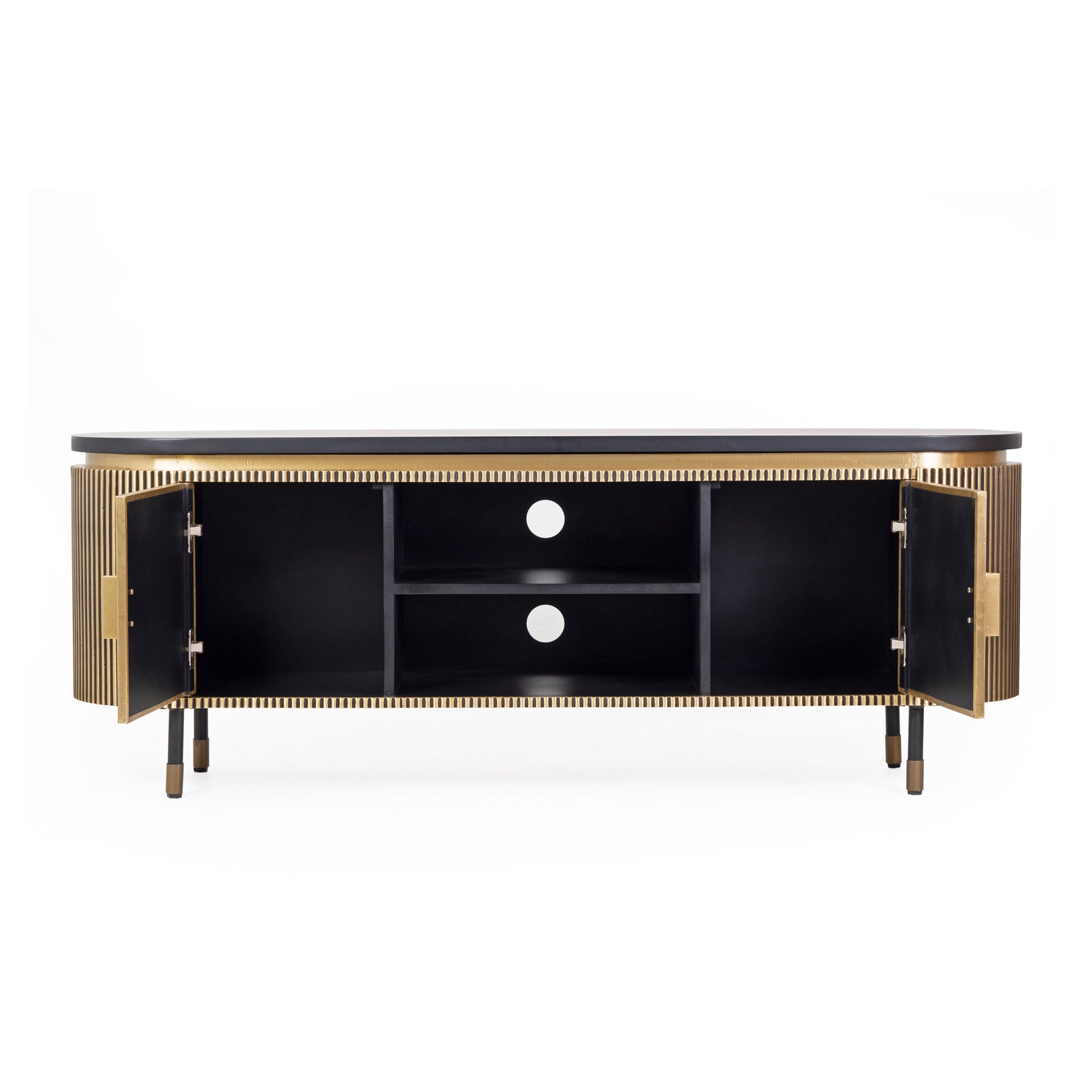 Gold & Black TV Cabinet