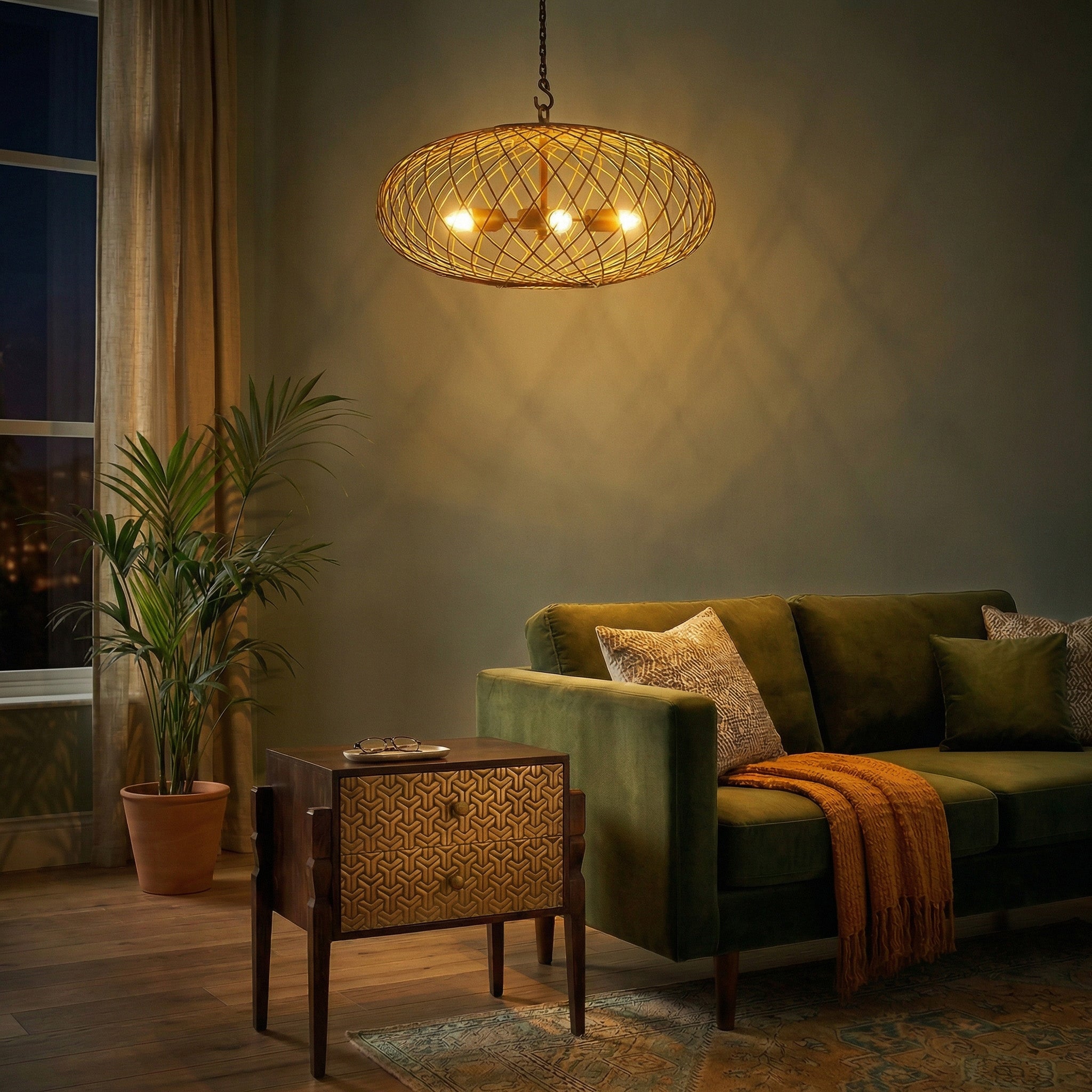 Gold Scorpion Pendant Light, Modern Wire Chandelier