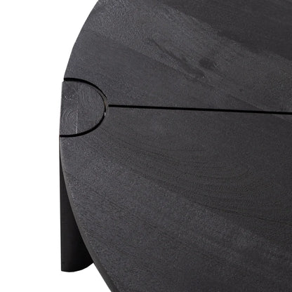 Round Black Coffee Table