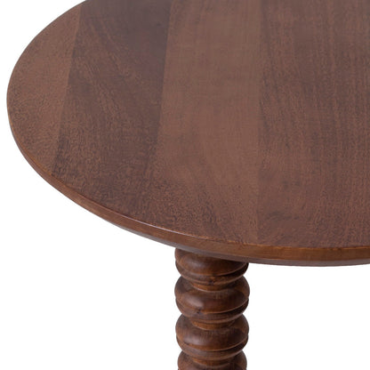 Elegant Wooden Side Table with Carved Legs