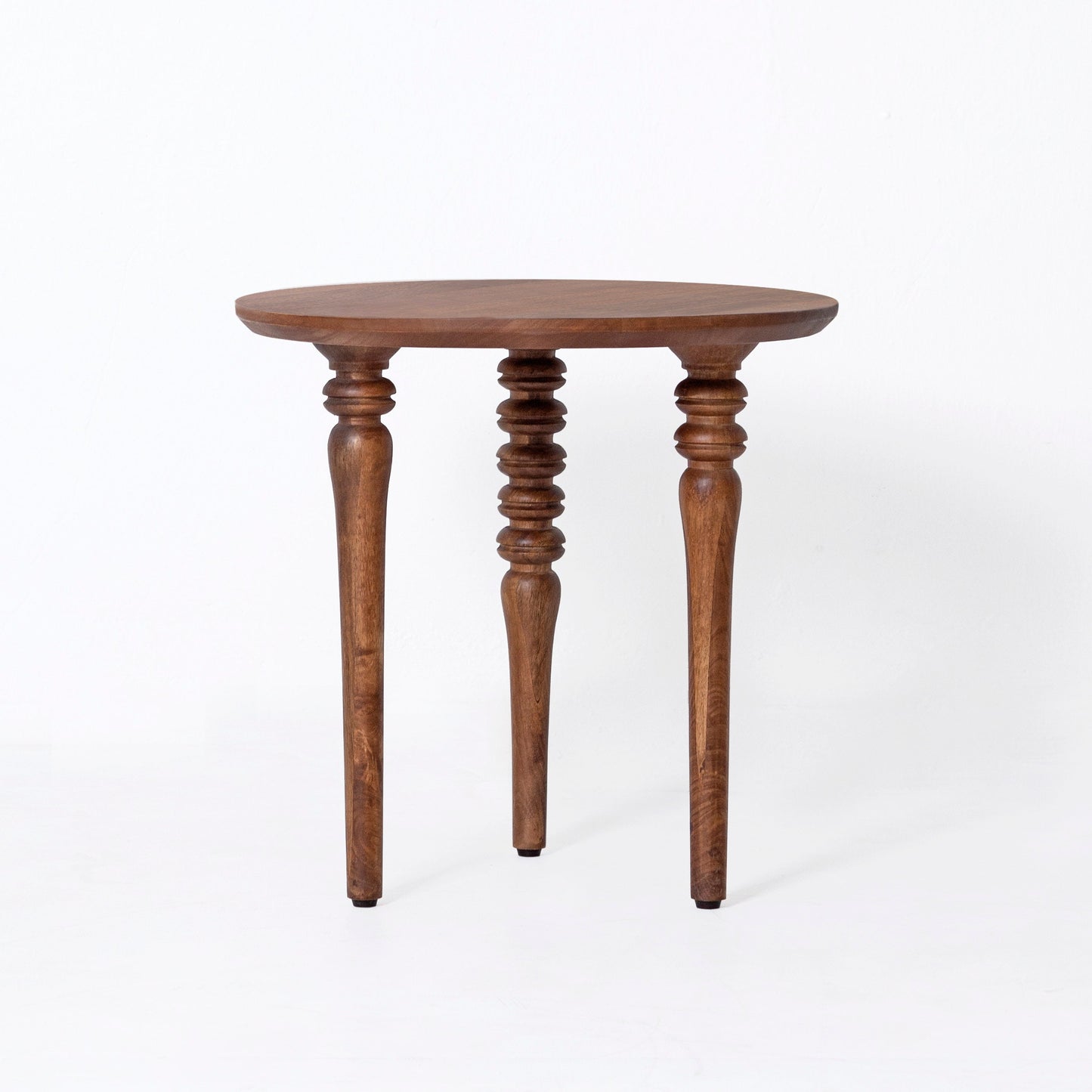 Elegant Wooden Side Table with Carved Legs