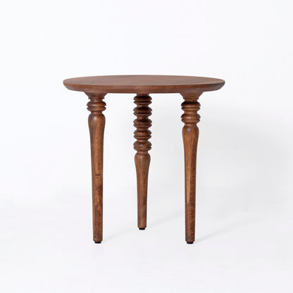 Elegant Wooden Side Table with Carved Legs